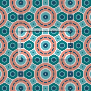 Mittelmeer Summer Vibes Geometric Muster Stoff