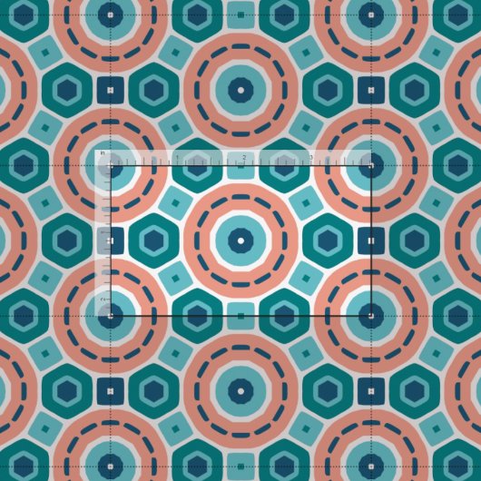 Mittelmeer Summer Vibes Geometric Muster Stoff