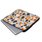 Mittelmeer-Terrazzo-Abstraktdesign Laptopschutzhülle (Vorne Knopf)