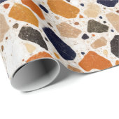 Mittelmeer-Terrazzo-Abstraktes Design Geschenkpapier (Rolleneckpunkt)