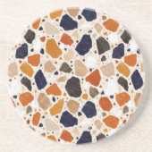 Mittelmeer-Terrazzo-Abstraktes Design Getränkeuntersetzer (Vorne)