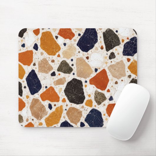 Mittelmeer-Terrazzo-Abstraktes Design Mousepad (Mit Mouse)