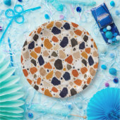 Mittelmeer-Terrazzo-Abstraktes Design Pappteller (Party)