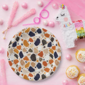 Mittelmeer-Terrazzo-Abstraktes Design Pappteller (Party)