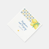 Mittelmeer-Tile-Wasserfarben Serviette (Ecke)