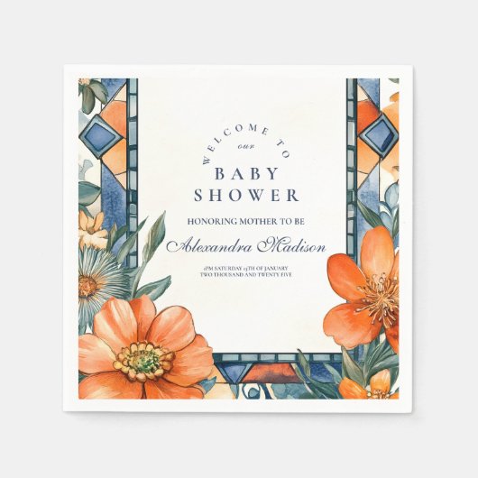 Mittelmeer Tiles Amalfi Capri Serviette (Vorderseite)