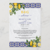 Mittelmeer Tiles Lemon Hochzeitreise Programm (Vorderseite)