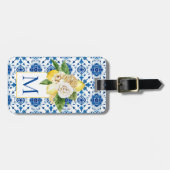 Mittelmeer Tiles Lemon Italien Toskana Griechenlan Gepäckanhänger (Vorderseite horizontal)