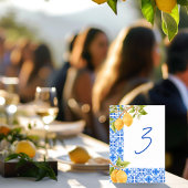 Mittelmeer Tiles Lemons Italien einzigartig Tischnummer