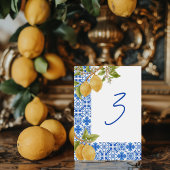 Mittelmeer Tiles Lemons Italien einzigartig Tischnummer