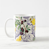 Mittelmeer, toskanischer Stil, Oliven, Muster Kaffeetasse (Links)