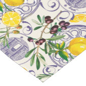 Mittelmeer, toskanischer Stil, Oliven, Muster      Kurzer Tischläufer (Ecke)