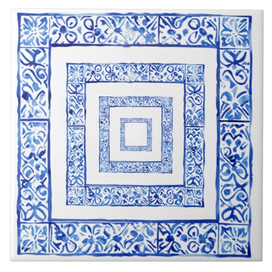 Mittelmeer-Tuscan-rustikal geometrisch Fliese (Vorderseite)