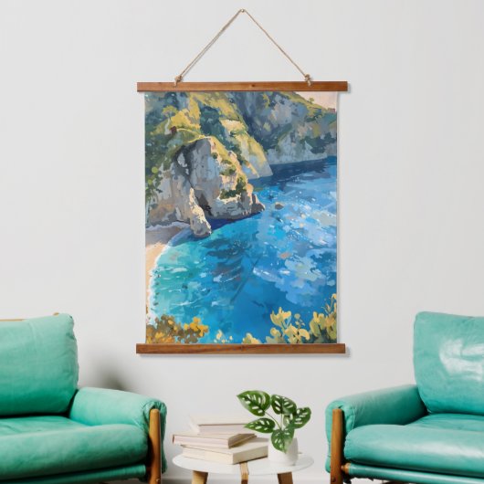 Mittelmeer Wandteppich Mit Holzrahmen (Wohnzimmer)