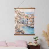 Mittelmeer y wandteppich mit holzrahmen (Schlafzimmer)