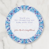 Mittelmeer-Zitrone Amalfi-Küste Baby Shower Geschenkanhänger (Rückseite)