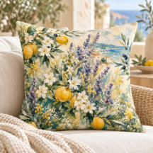 Mittelmeer-Zitronen-Lavendel-Botanik-Eleganz
