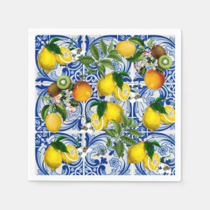 Mittelmeer-Zitronenpapier Napkin Serviette