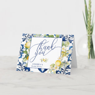 Mittelmeer-Zitrus-Lemon-Brautdusche-Dankeschön Dankeskarte