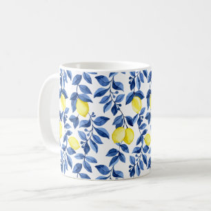 Mittelmeer-Zitrus-Lemonen-Muster Kaffeetasse