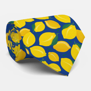 Mittelmeer-Zitrus-Lemonen-Muster Krawatte
