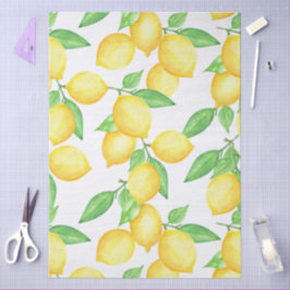 Mittelmeer-Zitrus-Lemonen-Muster Seidenpapier