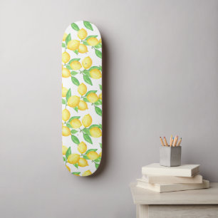 Mittelmeer-Zitrus-Lemonen-Muster Skateboard
