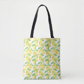 Mittelmeer-Zitrus-Lemonen-Muster Tasche (Vorderseite)
