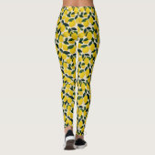 Mittelmeer-Zitrusfrucht-Limonen-Muster Sommer Leggings (Rückseite)