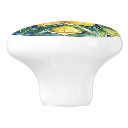 Mittelmeer-Zitrusfrüchte Keramikknauf (Seitenansicht)