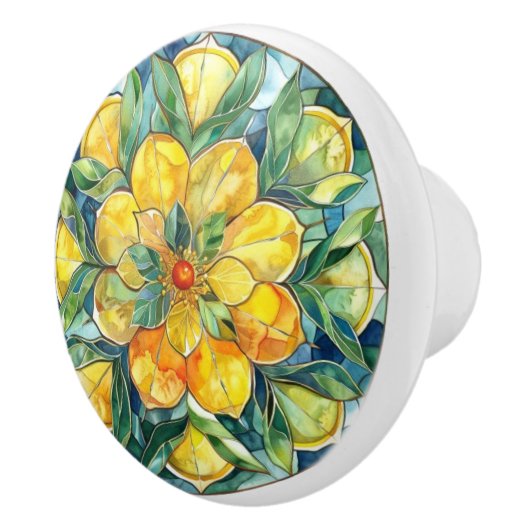 Mittelmeer-Zitrusfrüchte Keramikknauf (Rechts)