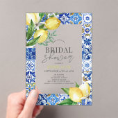 Mittelmeer-Zitrusfrüchte-Zitrusfrüchte-Brautparty Acryleinladungen (Insitu (Handheld))