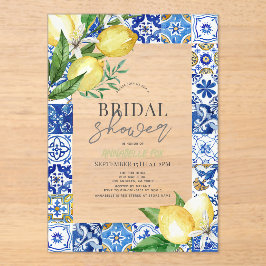 Mittelmeer-Zitrusfrüchte-Zitrusfrüchte-Brautparty Acryleinladungen