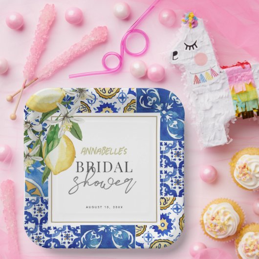 Mittelmeer-Zitrusfrüchte-Zitrusfrüchte-Brautparty Pappteller (Party)