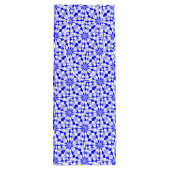 Mittelmeer Zwei-Tone-Blaues geometrisches Muster Geschenktüte Für Weinflaschen (Rückseite)