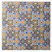 Mittelmeerblau & Braun Fliese (Vorderseite)