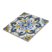 Mittelmeerblau & Gold Fliese (Seite)