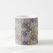 Mittelmeerblaue & braune Tasse (Mittel)