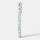 Mittelmeerblaue Fliesen-Limoncello-Monogramm-Name Case-Mate iPhone Hülle (Rückseite / Rechts)