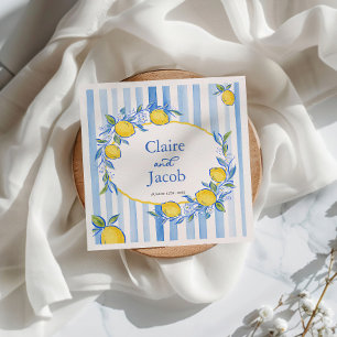 Mittelmeerblaue Hochzeit Serviette