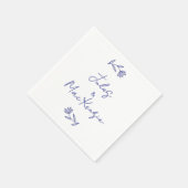 Mittelmeerblaue Wildblumenhochzeit Serviette (Ecke)