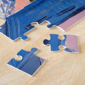 Mittelmeerblick mit Bougainvillea Puzzle (Seite)
