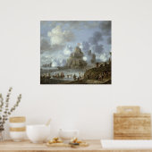 Mittelmeerburg unter Belagerung von den Türken Poster (Küche)