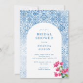 Mittelmeerfliesen-Brautparty Einladung (Vorderseite)