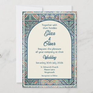 Mittelmeerfliesen - Hochzeitseinladung Einladung