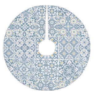 Mittelmeerfliesen, marokkanisch, Majolika, Azulejo Polyester Weihnachtsbaumdecke