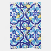 Mittelmeerfliesen, Mosaik, Zitrone, Geschirrtuch (Vertikal)