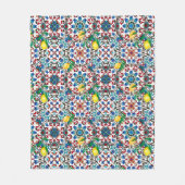 Mittelmeerfliesen,Mosaik,Zitrone,Sommerkunst Fleecedecke (Vorderseite)