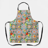 Mittelmeerfliesen,Mosaik,Zitrone,Sommerkunst Schürze (Vorderseite)