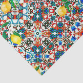 Mittelmeerfliesen,Mosaik,Zitrone,Sommerkunst Seidenpapier (Detail)